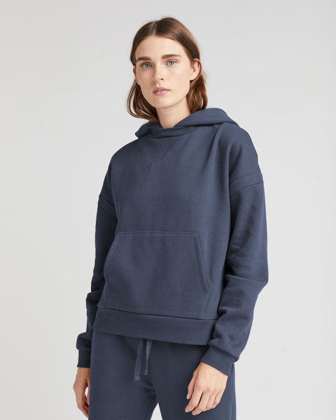 Womens Recycled Fleece Hoodie - Recycled Fleece - Blue Nights