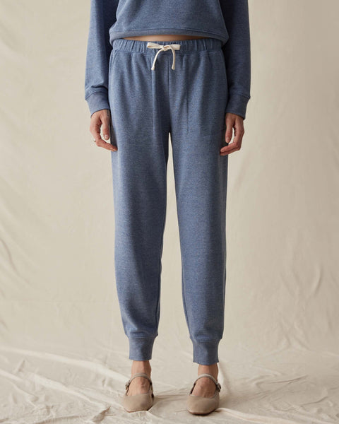 Womens April Lightweight Sweatpant - French Terry - Vintage Indigo