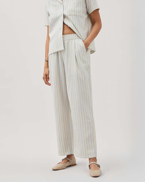 Womens Quorias Street Pant - Poly Seer Sucker Stripe