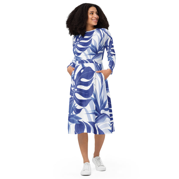 Avril Long Sleeve Midi Dress