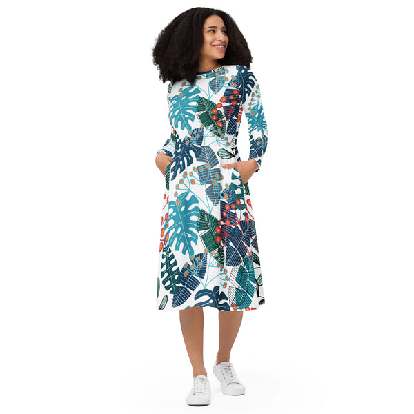 Abby Long Sleeve Midi Dress