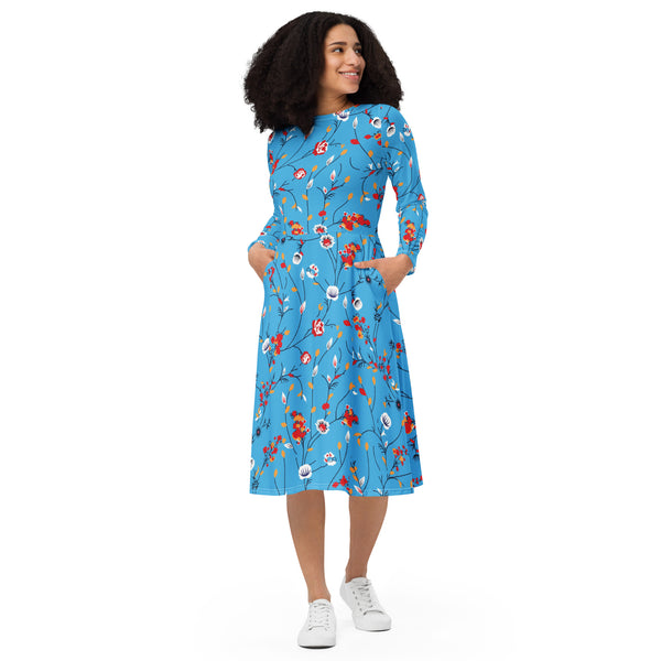 Quorias Long Sleeve Midi Dress