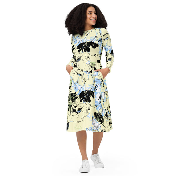 Joyce Long Sleeve Midi Dress