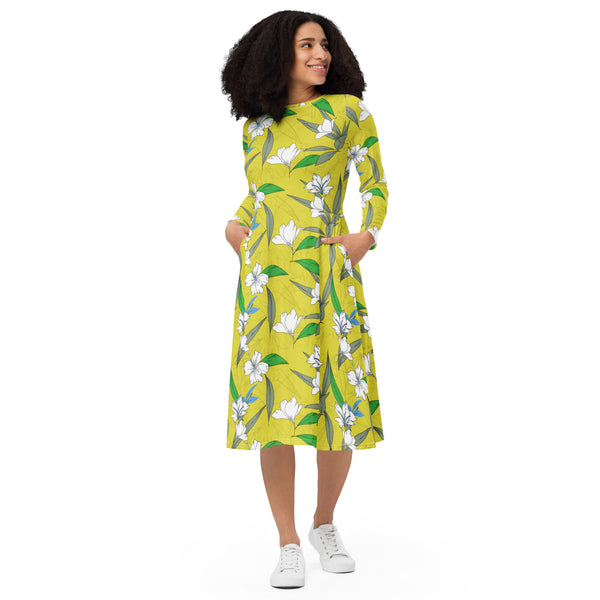 Quorias Sleeve Midi Dress