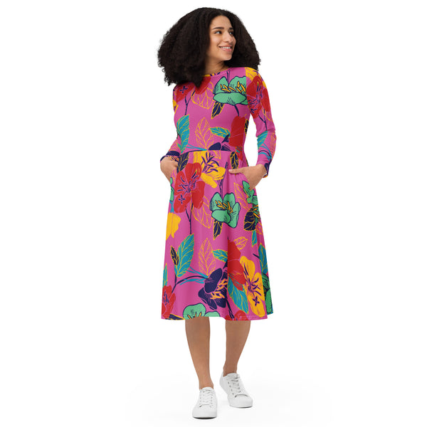 Jenna Long Sleeve Midi Dress