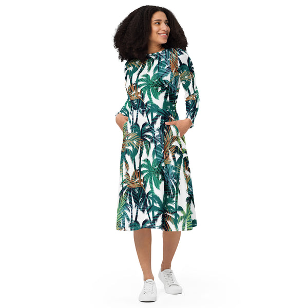 Lily  Long Sleeve Midi Dress