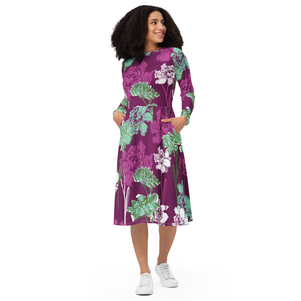 Quorias Long Sleeve Midi Dress