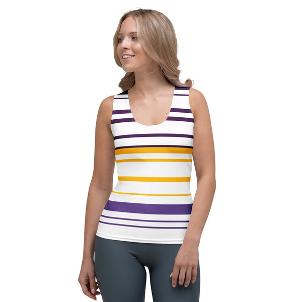 Women's Yellow Striped Tank Top